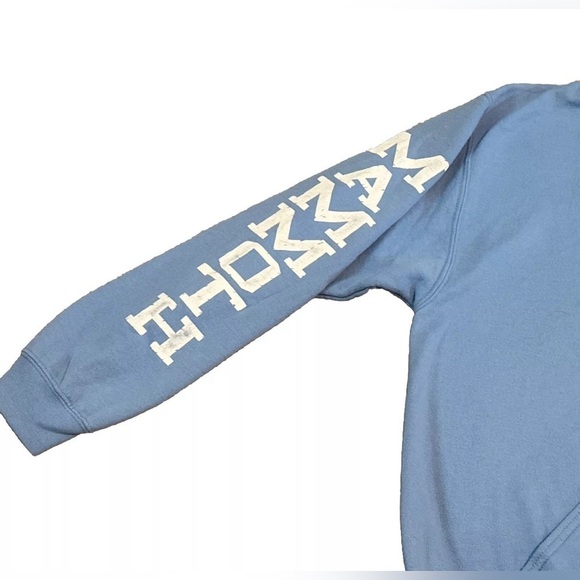 Mammoth Mountain Women XL Baby Blue Gildan Cotton Blend Pull Over Hoodie Sweater - Picture 3 of 4